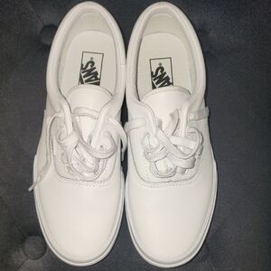 Vans White Leather Sneakers Low-Top